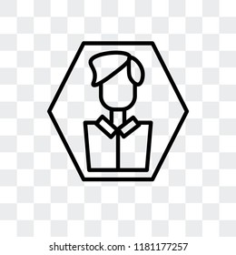Manager vector icon isolated on transparent background, Manager logo concept