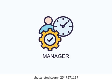 Icono De Vector De Administrador O Ilustración De Logotipo
