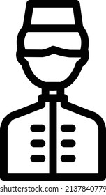 ilustración vectorial de administrador aislada en un fondo transparente. iconos vectoriales de glifo para el concepto o gráficos web.