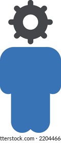 ilustración del vector de administrador en un fondo transparente. Símbolos de calidad superior. Iconos vectoriales de glifos para diseño de conceptos y gráficos.