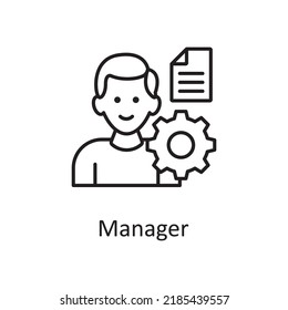 Manager vector outline Icon Design illustration. Miscellaneous Symbol on White background EPS 10 File