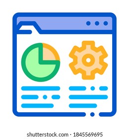 Manager Web Site Icon Vector. Outline Manager Web Site Sign. Color Isolated Contour Symbol Illustration