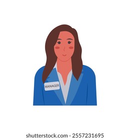 Manager, Women Career Flat Vector Illustration