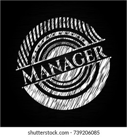 Manager written on a blackboard