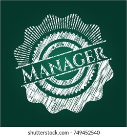 Manager written on a chalkboard