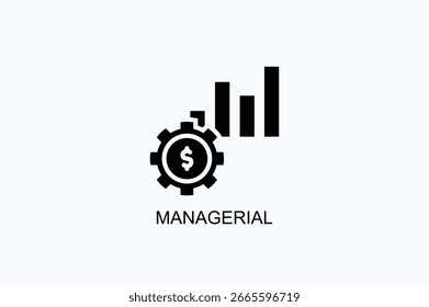 Icono De Gestión O Logotipo Ilustración vectorial Aislada
