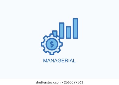 Icono De Gestión O Logotipo Ilustración vectorial Aislada