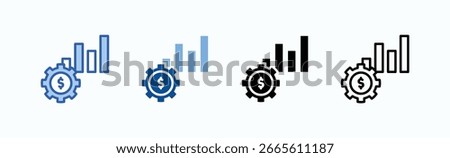 Managerial Icon Sheet Multiple Style Collection Isolated Vector