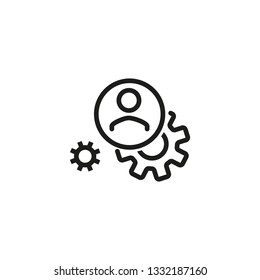 Managerial process line icon. Headhunting, efficiency, human resources. Management concept. Vector illustration can be used for topics like business, job, engineering