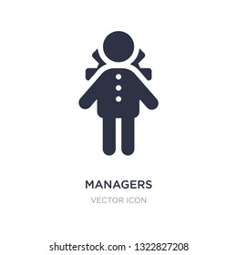managers icon on white background. Simple element illustration from People concept. managers sign icon symbol design.