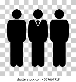 Managers icon. Vector illustration style is flat iconic symbol, black color, transparent background. Designed for web and software interfaces.