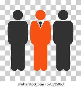 Managers icon. Vector illustration style is flat iconic bicolor symbol, orange and gray colors, transparent background. Designed for web and software interfaces.