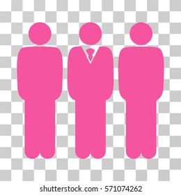 Managers icon. Vector illustration style is flat iconic symbol, pink color, transparent background. Designed for web and software interfaces.