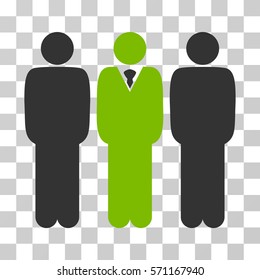 Managers icon. Vector illustration style is flat iconic bicolor symbol, eco green and gray colors, transparent background. Designed for web and software interfaces.