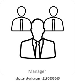 Managers And Leaders Icon Concept
