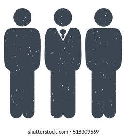 Managers rubber seal stamp watermark. Icon vector symbol with grunge design and dust texture. Scratched smooth blue ink sticker on a white background.