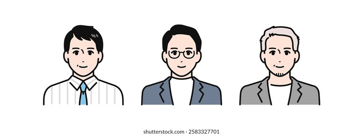 Managers simple vector illustration set