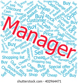 manager,Word cloud art background