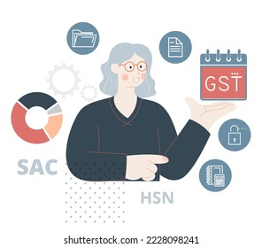 Managing GST Compliance - Stock Illustration as EPS 10 File