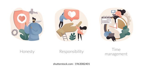 Managing position abstract concept vector illustrations.