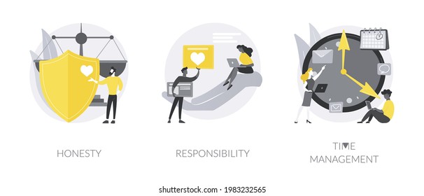 Managing position abstract concept vector illustrations.