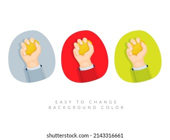 Verwalten von Stress mit Squeeze Ball - Stockillustration als EPS10-Datei