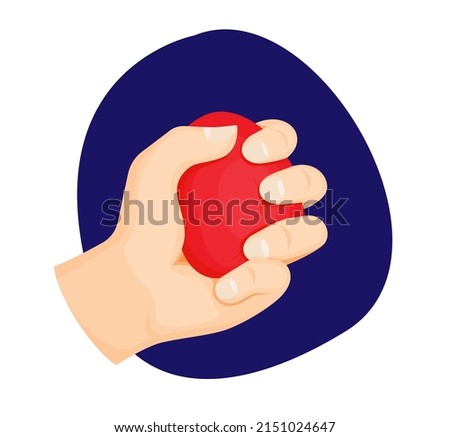 Managing Stress using Squeeze Ball - Stock Illustration as EPS 10 File