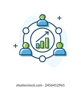 Management Supplier Selection Vektorgrafik Icon Design Strategische Bewertung und Auswahl von Lieferanten auf der Grundlage von Kriterien wie Qualität, Zuverlässigkeit, Kosteneffizienz und Ausrichtung an Unternehmenszielen