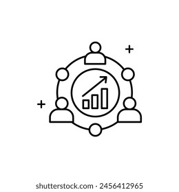 Management Supplier Selection Vektorgrafik Icon Design Strategische Bewertung und Auswahl von Lieferanten auf der Grundlage von Kriterien wie Qualität, Zuverlässigkeit, Kosteneffizienz und Ausrichtung an Unternehmenszielen