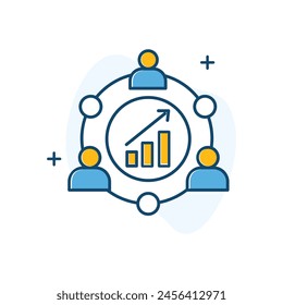 Management Supplier Selection Vektorgrafik Icon Design Strategische Bewertung und Auswahl von Lieferanten auf der Grundlage von Kriterien wie Qualität, Zuverlässigkeit, Kosteneffizienz und Ausrichtung an Unternehmenszielen