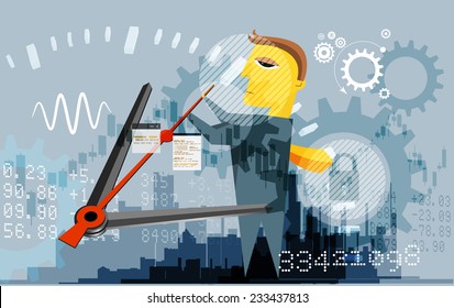 Managing Time - Business Abstract - Illustration