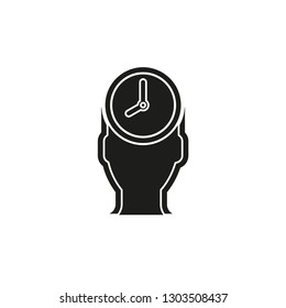 managing time icon, vector time management concept. business symbol