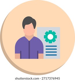 Icono de estilo de círculo plano de administración