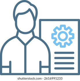 Managment Line Two Colour Icon