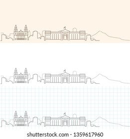 Managua Hand Drawn Skyline