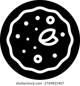 manakish glyph icon illustration vector