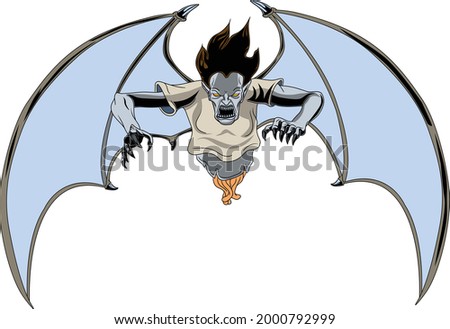 Manananggal, an old mythical creature in the Philippines. A flying, disembodied, blood sucking aswang.