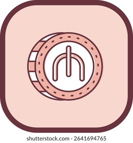 Manat Line vector Icon Design