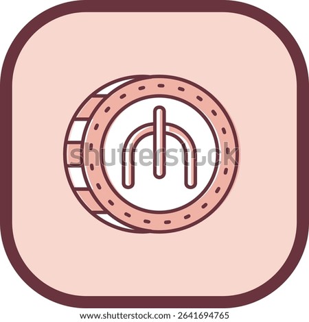 Manat Line vector Icon Design
