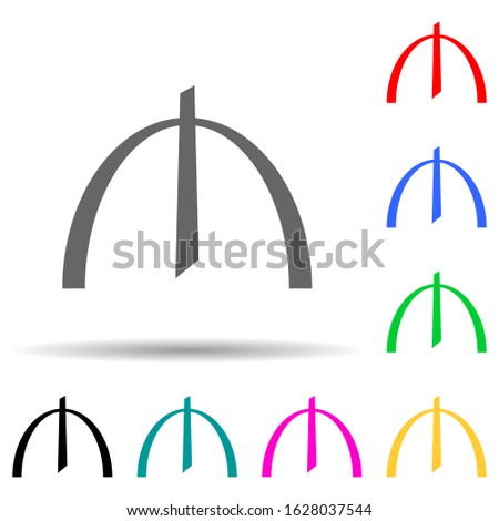 manat multi color style icon. Simple glyph, flat vector of crepto currency icons for ui and ux, website or mobile application