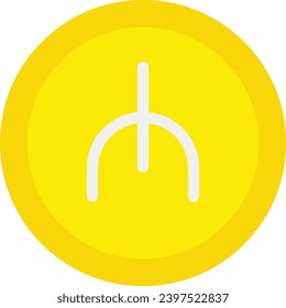 Manat single vector line icon