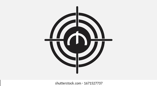Manat in the target icon. Vector illustration icon. Simple icon. Investment target icon.