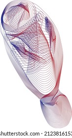 Manatee Line Art Gradient Design for World Wildlife Day