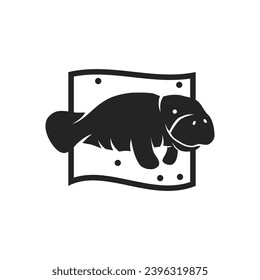 Manatee Logo template Isolated. Brand Identity. Icon Abstract Vector graphic
