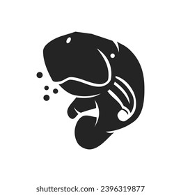 Manatee Logo template Isolated. Brand Identity. Icon Abstract Vector graphic