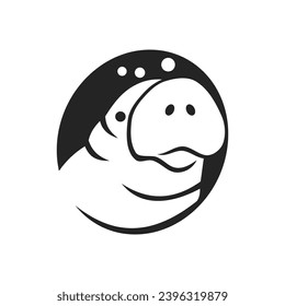 Manatee Logo template Isolated. Brand Identity. Icon Abstract Vector graphic