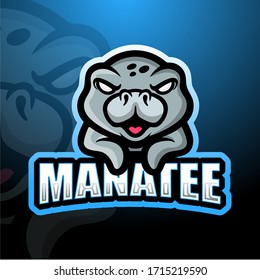 Manatee Mascot Esport Logo Design