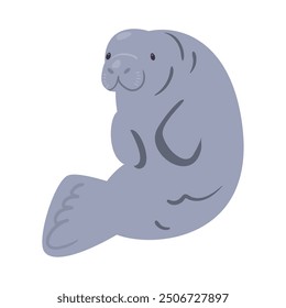 manatee meer tier cartoon einzeln