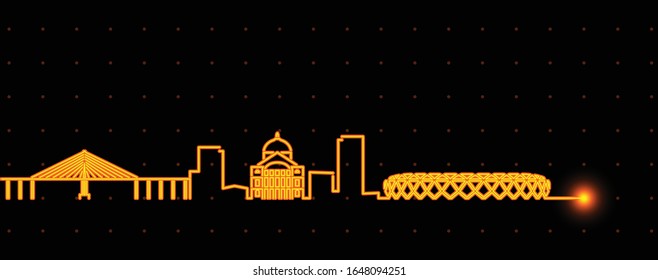 Manaus Light Streak Skyline Profile