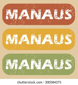 Manaus on colored background